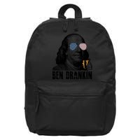 Ben Drankin 4th Of July Benjamin Franklin 16 in Basic Backpack
