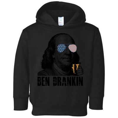 Ben Drankin 4th Of July Benjamin Franklin Toddler Hoodie