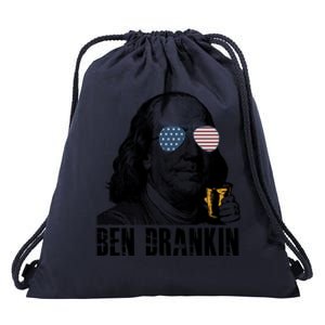 Ben Drankin 4th Of July Benjamin Franklin Drawstring Bag