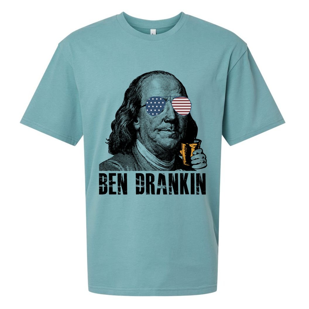 Ben Drankin 4th Of July Benjamin Franklin Sueded Cloud Jersey T-Shirt