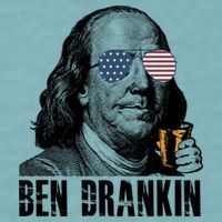 Ben Drankin 4th Of July Benjamin Franklin Sueded Cloud Jersey T-Shirt