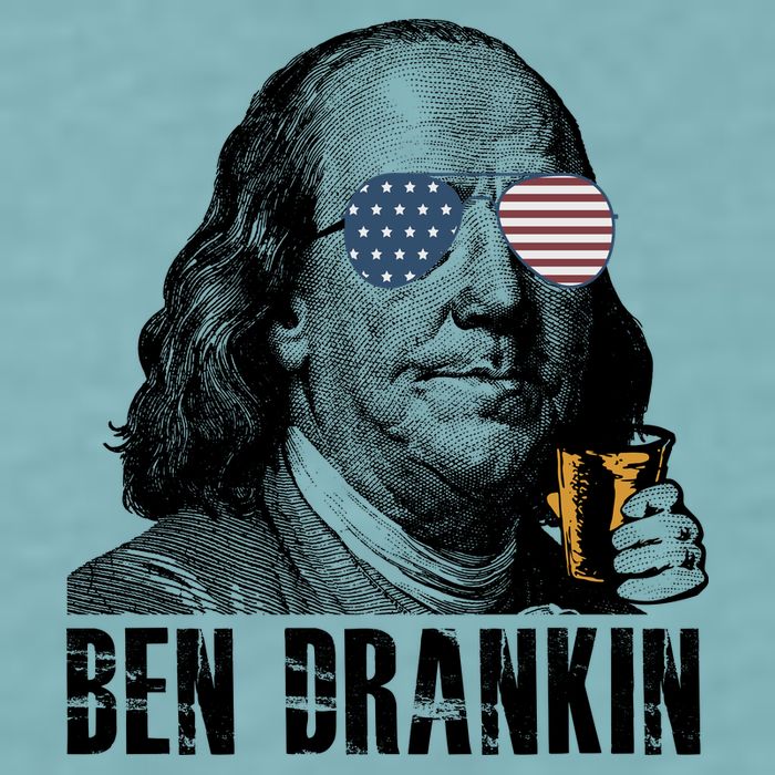 Ben Drankin 4th Of July Benjamin Franklin Sueded Cloud Jersey T-Shirt