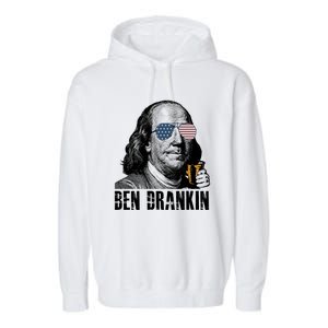 Ben Drankin 4th Of July Benjamin Franklin Garment-Dyed Fleece Hoodie