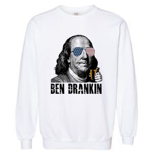 Ben Drankin 4th Of July Benjamin Franklin Garment-Dyed Sweatshirt