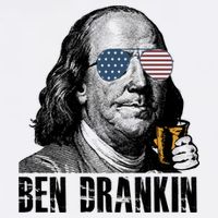 Ben Drankin 4th Of July Benjamin Franklin Garment-Dyed Sweatshirt