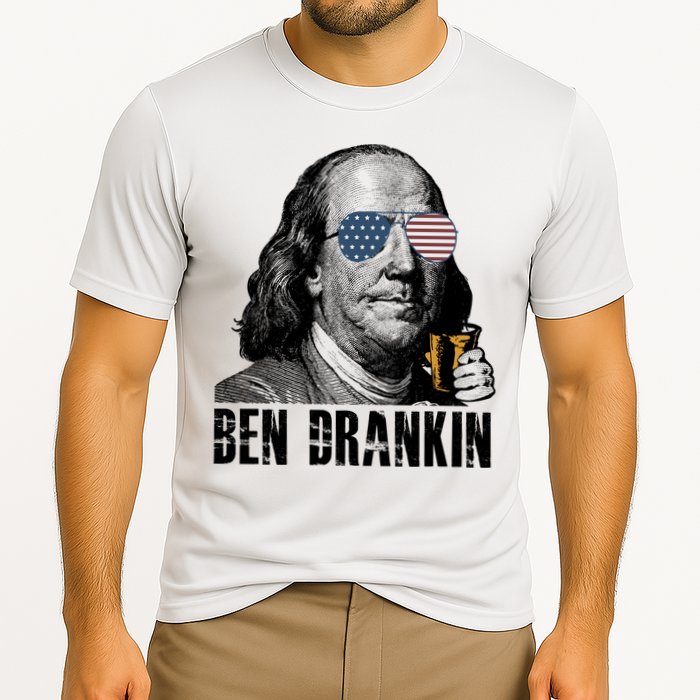 Ben Drankin 4th Of July Benjamin Franklin Cooling Performance Crew T-Shirt