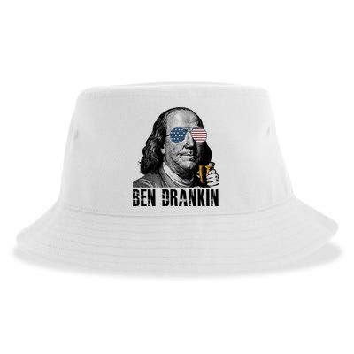 Ben Drankin 4th Of July Benjamin Franklin Sustainable Bucket Hat