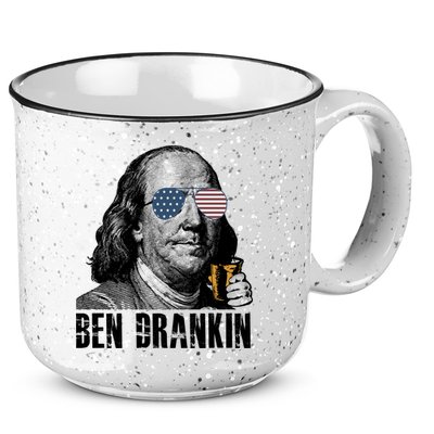 Ben Drankin 4th Of July Benjamin Franklin 15oz Campfire Ceramic Mug