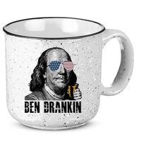 Ben Drankin 4th Of July Benjamin Franklin 15oz Campfire Ceramic Mug