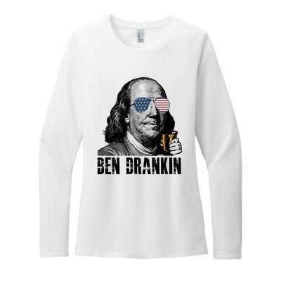 Ben Drankin 4th Of July Benjamin Franklin Womens CVC Long Sleeve Shirt