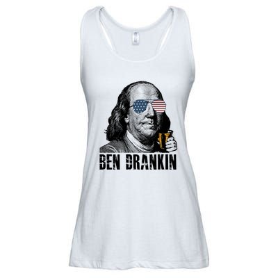 Ben Drankin 4th Of July Benjamin Franklin Ladies Essential Flowy Tank