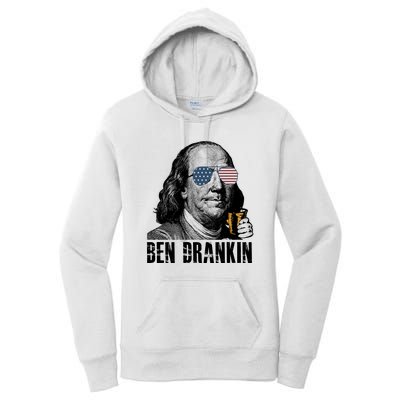 Ben Drankin 4th Of July Benjamin Franklin Women's Pullover Hoodie