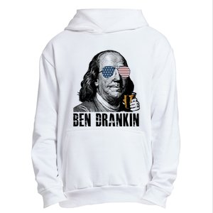 Ben Drankin 4th Of July Benjamin Franklin Urban Pullover Hoodie