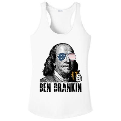 Ben Drankin 4th Of July Benjamin Franklin Ladies PosiCharge Competitor Racerback Tank