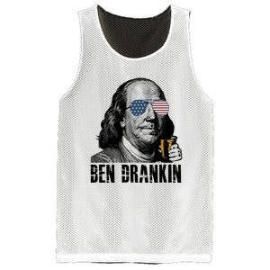 Ben Drankin 4th Of July Benjamin Franklin Mesh Reversible Basketball Jersey Tank