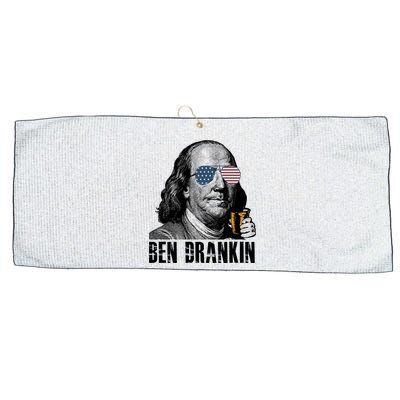 Ben Drankin 4th Of July Benjamin Franklin Large Microfiber Waffle Golf Towel
