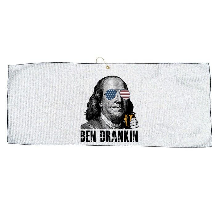 Ben Drankin 4th Of July Benjamin Franklin Large Microfiber Waffle Golf Towel