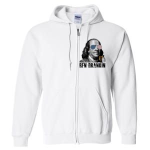 Ben Drankin 4th Of July Benjamin Franklin Full Zip Hoodie