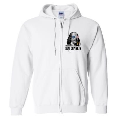 Ben Drankin 4th Of July Benjamin Franklin Full Zip Hoodie