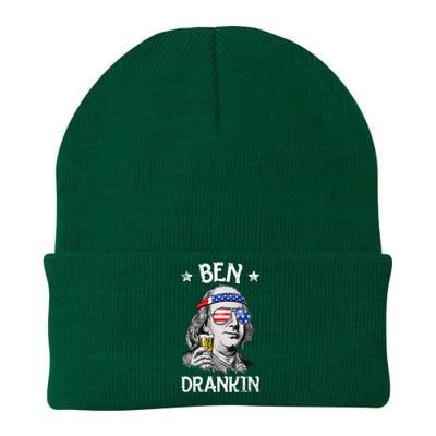 Ben Drankin 4th Of July Benjamin Franklin Usa Flag Knit Cap Winter Beanie