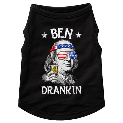 Ben Drankin 4th Of July Benjamin Franklin Usa Flag Doggie Tank