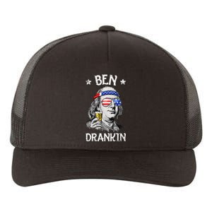 Ben Drankin 4th Of July Benjamin Franklin Usa Flag Yupoong Adult 5-Panel Trucker Hat