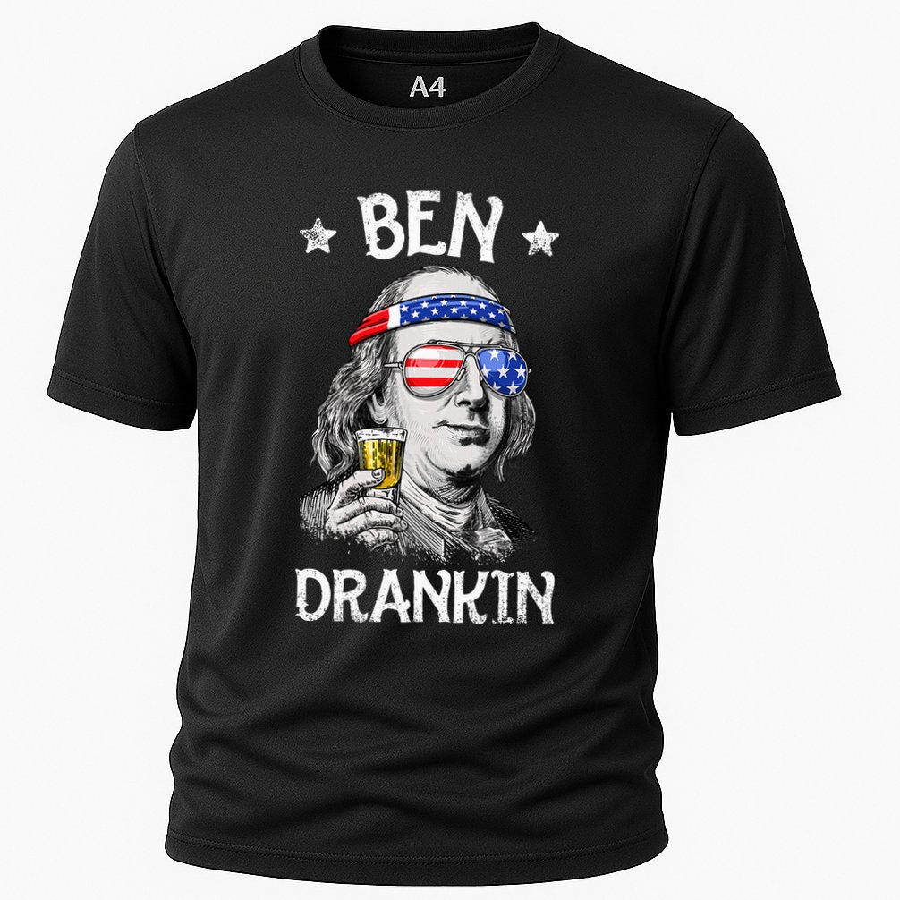 Ben Drankin 4th Of July Benjamin Franklin Usa Flag Performance Shirt