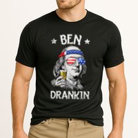 Ben Drankin 4th Of July Benjamin Franklin Usa Flag Performance Shirt