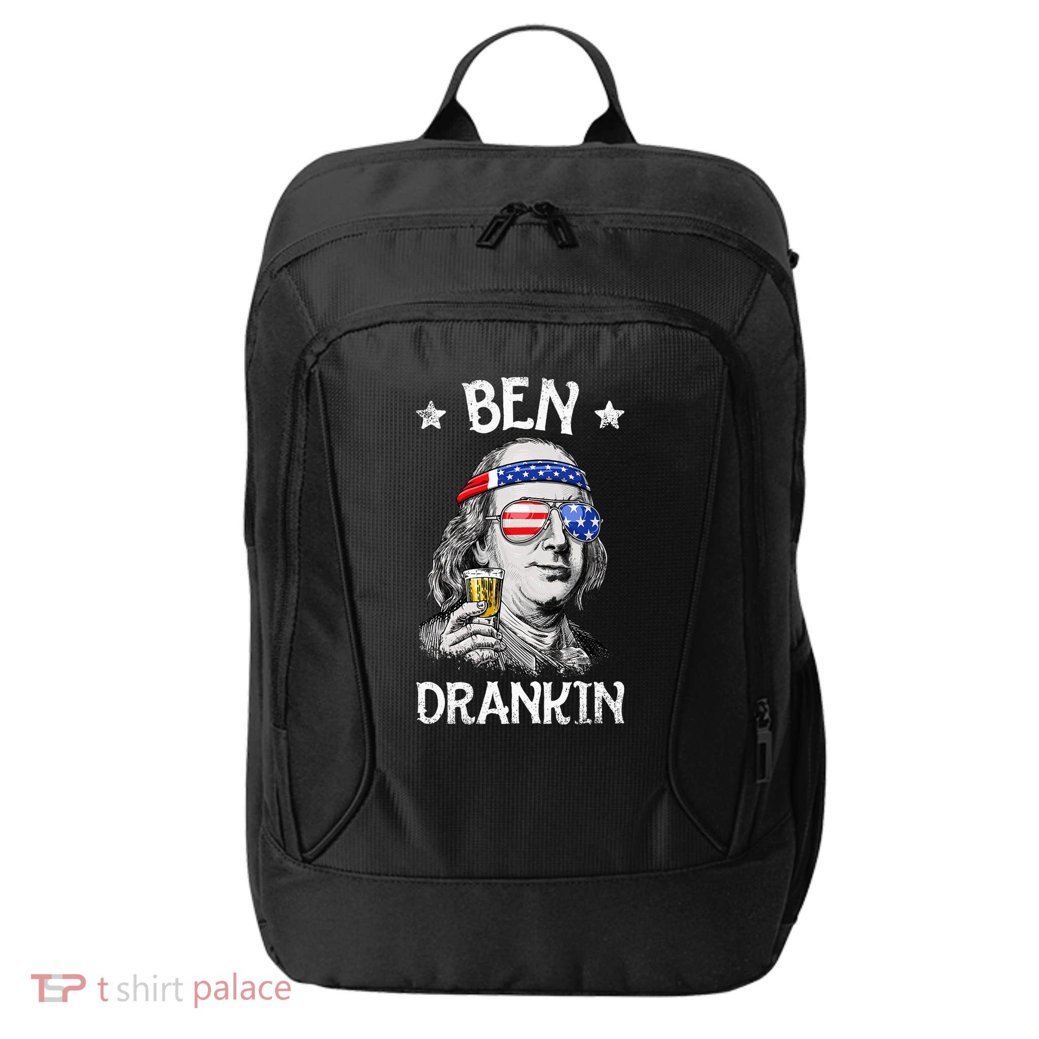 Ben Drankin 4th Of July Benjamin Franklin Usa Flag City Backpack