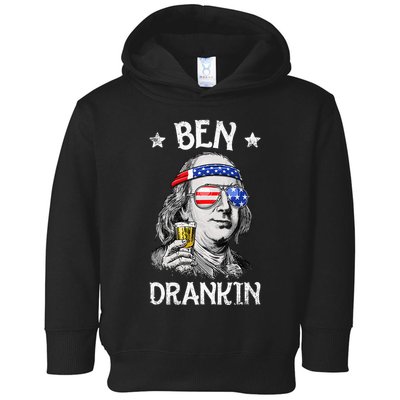 Ben Drankin 4th Of July Benjamin Franklin Usa Flag Toddler Hoodie
