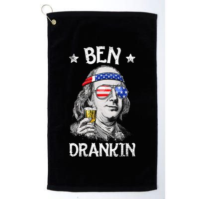 Ben Drankin 4th Of July Benjamin Franklin Usa Flag Golf Towel