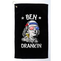 Ben Drankin 4th Of July Benjamin Franklin Usa Flag Golf Towel