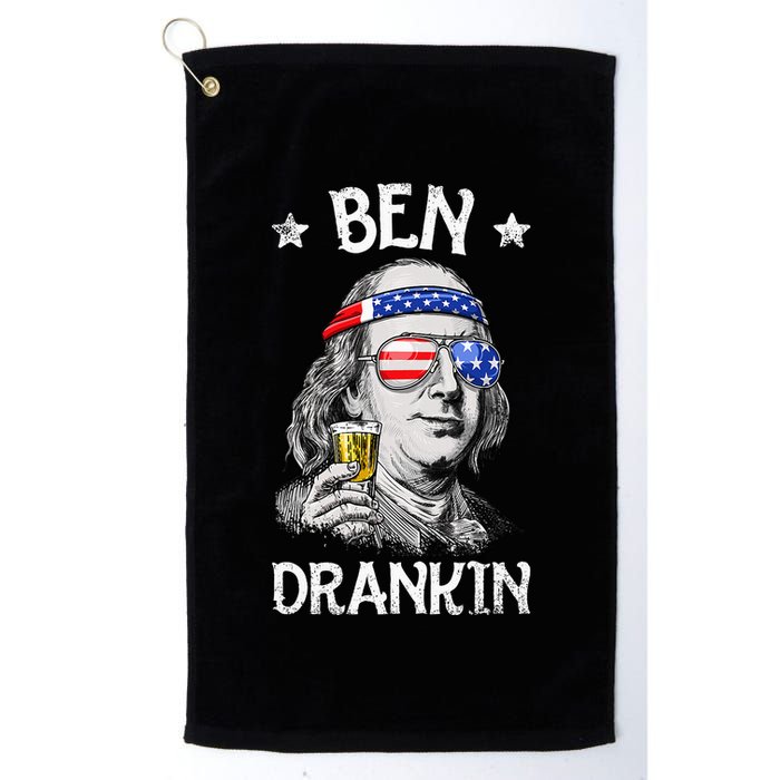 Ben Drankin 4th Of July Benjamin Franklin Usa Flag Golf Towel