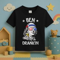 Ben Drankin 4th Of July Benjamin Franklin Usa Flag Toddler T-Shirt
