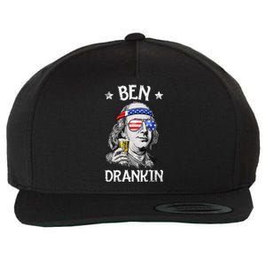 Ben Drankin 4th Of July Benjamin Franklin Usa Flag Wool Snapback Cap