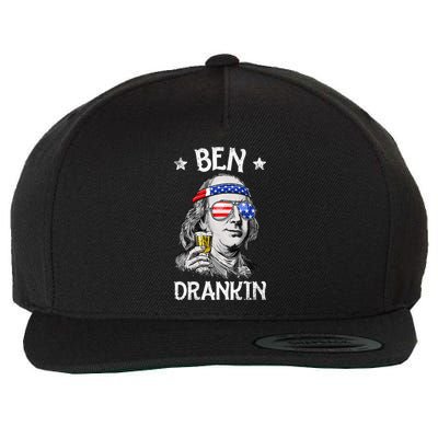 Ben Drankin 4th Of July Benjamin Franklin Usa Flag Wool Snapback Cap
