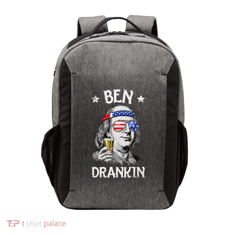 Ben Drankin 4th Of July Benjamin Franklin Usa Flag Vector Backpack