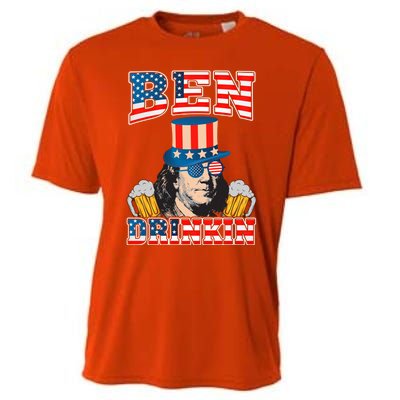 Ben Drankin 4th Of July Benjamin Franklin Usa Flag Gift Cooling Performance Crew T-Shirt