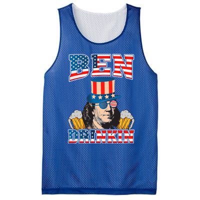 Ben Drankin 4th Of July Benjamin Franklin Usa Flag Gift Mesh Reversible Basketball Jersey Tank