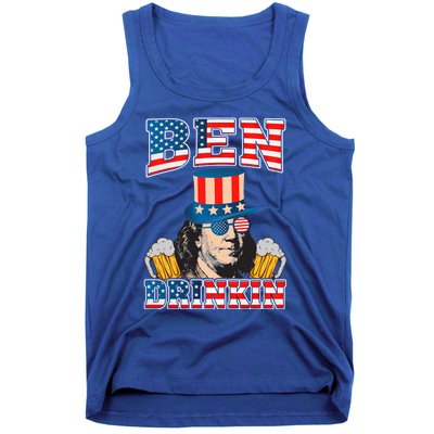 Ben Drankin 4th Of July Benjamin Franklin Usa Flag Gift Tank Top