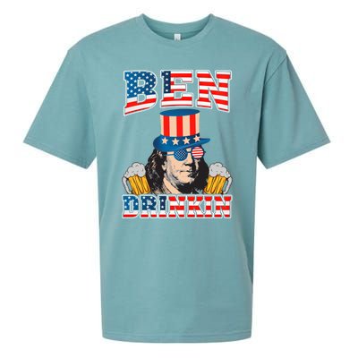 Ben Drankin 4th Of July Benjamin Franklin Usa Flag Gift Sueded Cloud Jersey T-Shirt