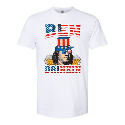 Ben Drankin 4th Of July Benjamin Franklin Usa Flag Gift Softstyle CVC T-Shirt