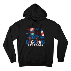 Bulldozer Digging 4th Of July July Fourth Kids Tall Hoodie