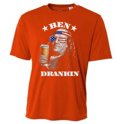 Ben Drankin 4th Of July Patriotic Us Flag Ben Drankin Cute Gift Cooling Performance Crew T-Shirt