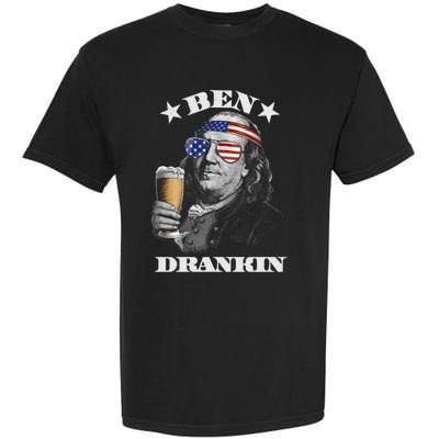 Ben Drankin 4th Of July Patriotic Us Flag Ben Drankin Cute Gift Garment-Dyed Heavyweight T-Shirt