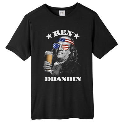 Ben Drankin 4th Of July Patriotic Us Flag Ben Drankin Cute Gift Tall Fusion ChromaSoft Performance T-Shirt