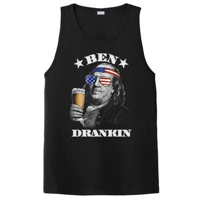 Ben Drankin 4th Of July Patriotic Us Flag Ben Drankin Cute Gift PosiCharge Competitor Tank