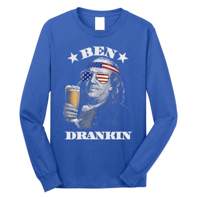 Ben Drankin 4th Of July Patriotic Us Flag Ben Drankin Cute Gift Long Sleeve Shirt