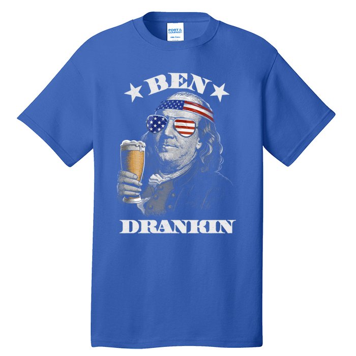 Ben Drankin 4th Of July Patriotic Us Flag Ben Drankin Cute Gift Tall T-Shirt