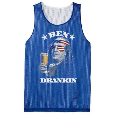 Ben Drankin 4th Of July Patriotic Us Flag Ben Drankin Cute Gift Mesh Reversible Basketball Jersey Tank